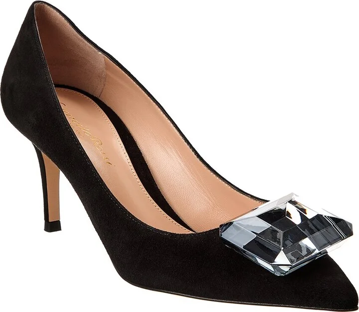 Gianvito Rossi Jaipur 70 Suede Pump