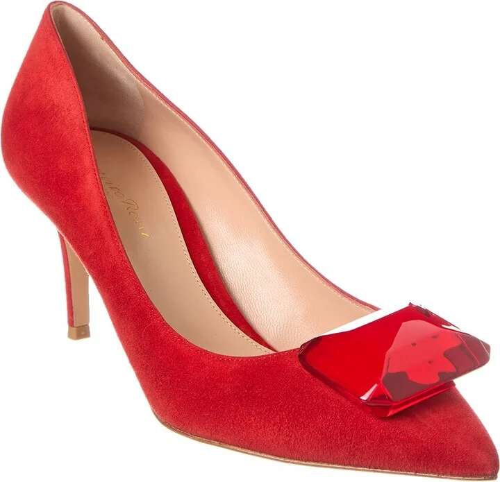 Gianvito Rossi Jaipur 70 Suede Pump
