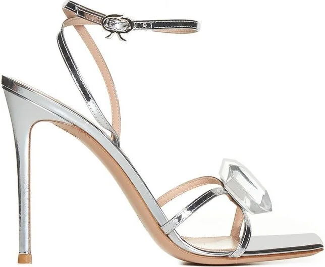 Gianvito Rossi Jaipur Metallic Effect Embellished Sandals