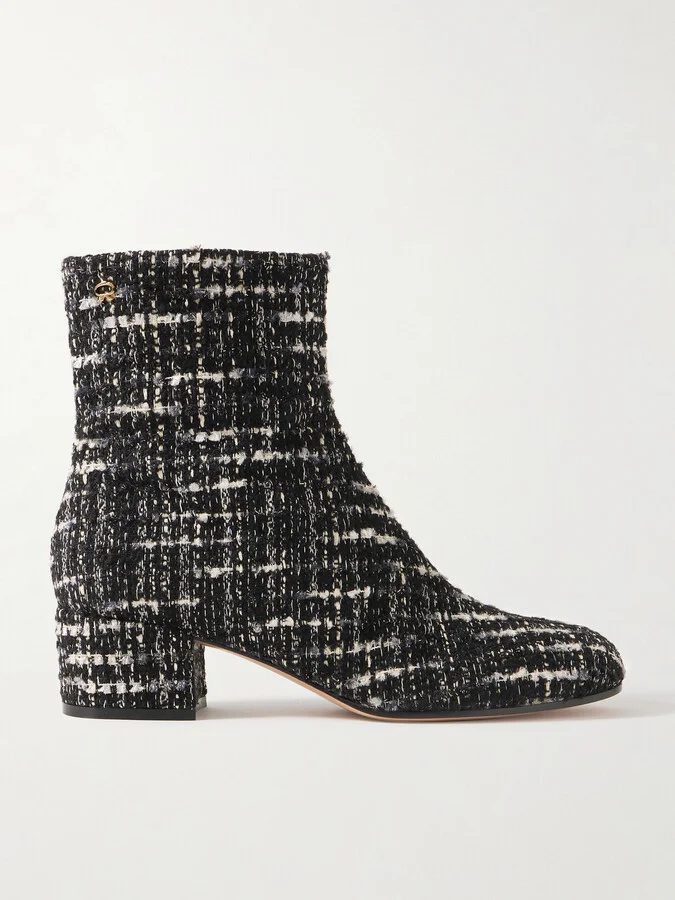 Gianvito Rossi - Joelle 45 Tweed Ankle Boots - Multi