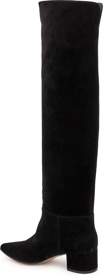 Gianvito Rossi Joelle 50 Suede Knee-high Boots - Image 2
