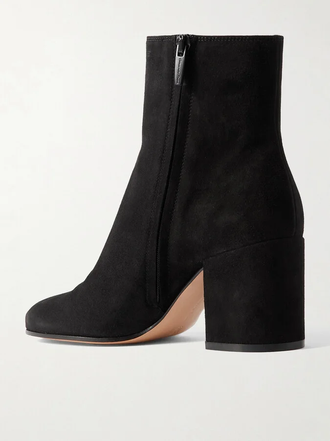 Gianvito Rossi - Joelle 70 Suede Ankle Boots - Black - Image 3