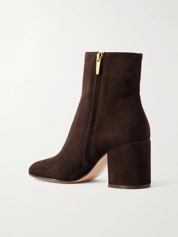 Gianvito Rossi - Joelle 70 Suede Ankle Boots - Brown - Image 3