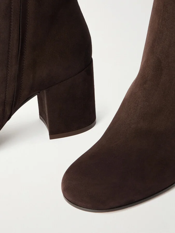 Gianvito Rossi - Joelle 70 Suede Ankle Boots - Brown - Image 4