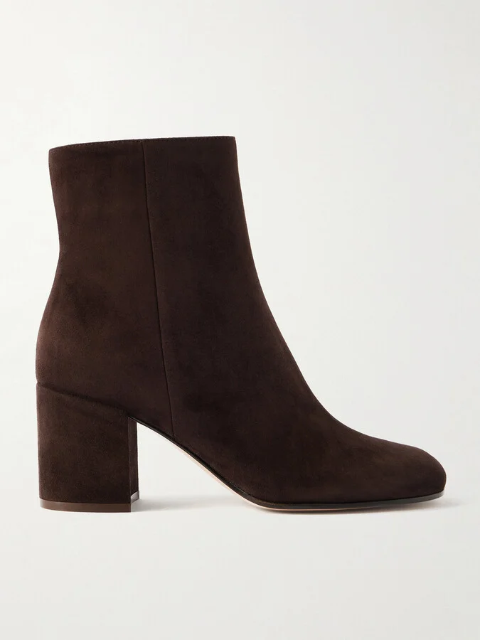Gianvito Rossi - Joelle 70 Suede Ankle Boots - Brown