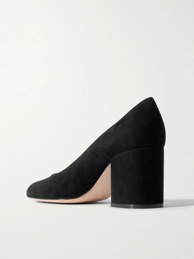 Gianvito Rossi - Joelle 70 Suede Pumps - Black - Image 3