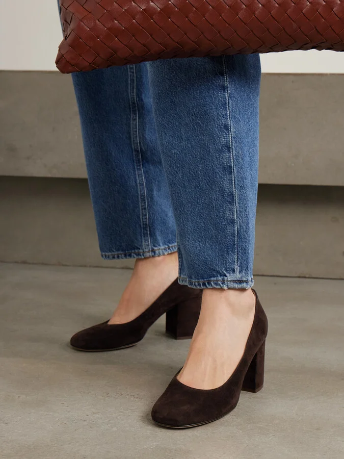 Gianvito Rossi - Joelle 70 Suede Pumps - Brown - Image 2