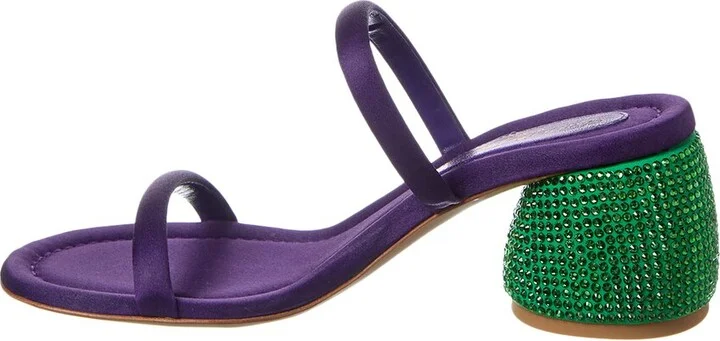 Gianvito Rossi Jolie Satin & Leather Sandal - Image 2