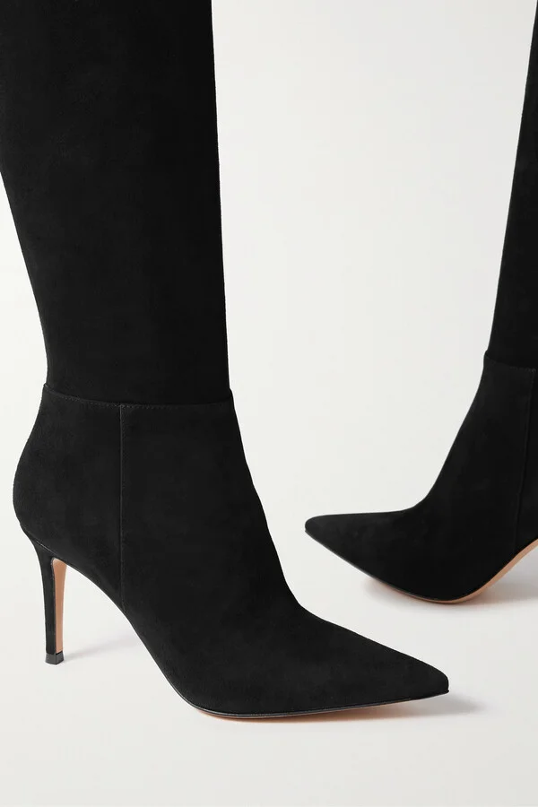 Gianvito Rossi - Jules 85 Suede Over-the-knee Boots - Black - Image 4