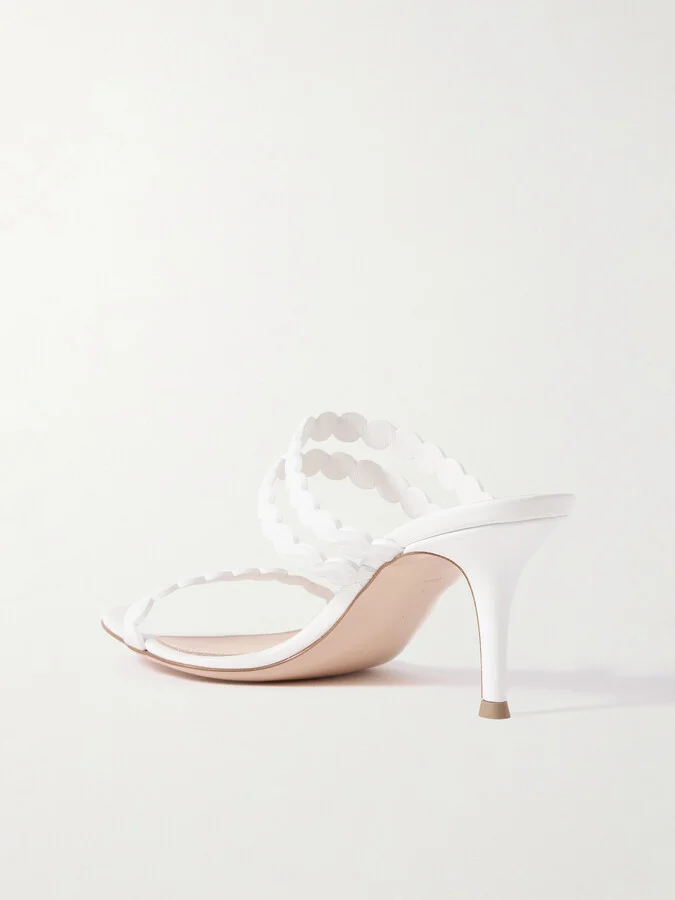 Gianvito Rossi - Kai 75 Leather Mules - White - Image 3