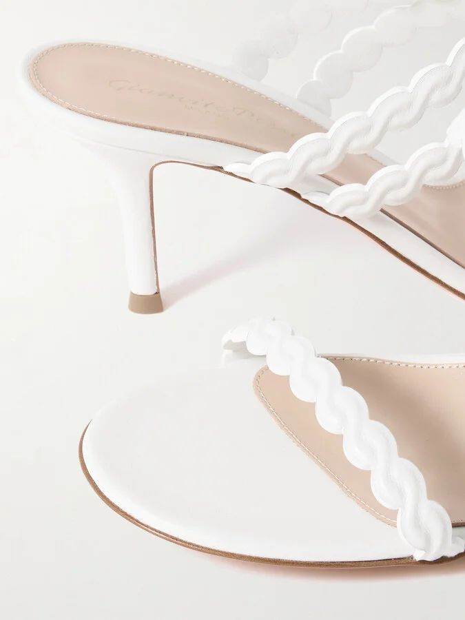 Gianvito Rossi - Kai 75 Leather Mules - White - Image 4