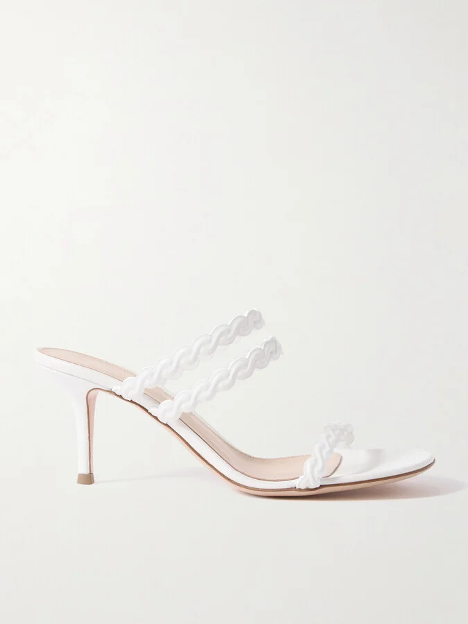 Gianvito Rossi - Kai 75 Leather Mules - White