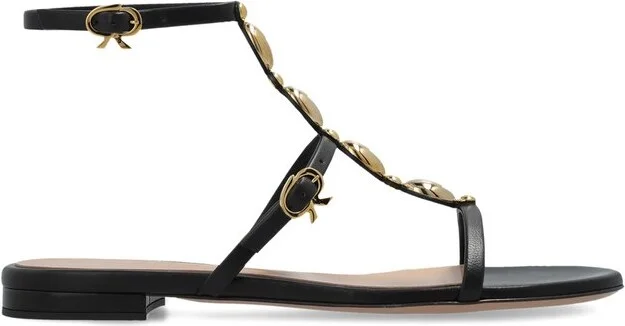 Gianvito Rossi Kalinda Embellished Ankle Strap Sandals