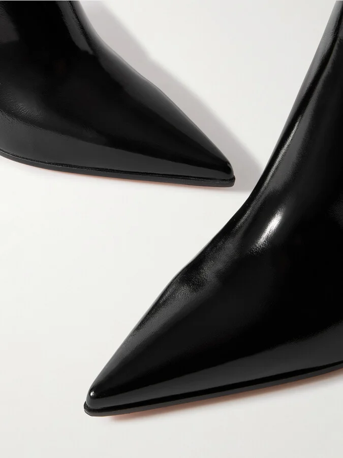 Gianvito Rossi - Keinna 60 Patent-leather Ankle Boots - Black - Image 4