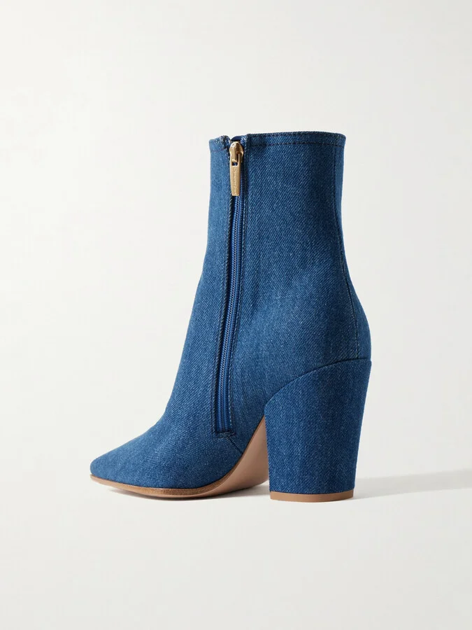 Gianvito Rossi - Keinna 65 Denim Ankle Boots - Blue - Image 3