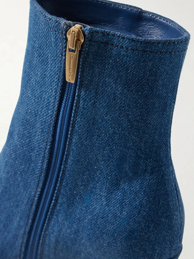 Gianvito Rossi - Keinna 65 Denim Ankle Boots - Blue - Image 4