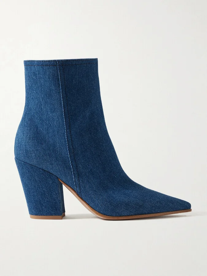 Gianvito Rossi - Keinna 65 Denim Ankle Boots - Blue