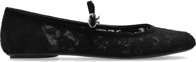 Gianvito Rossi Lace Round Toe Ballerinas