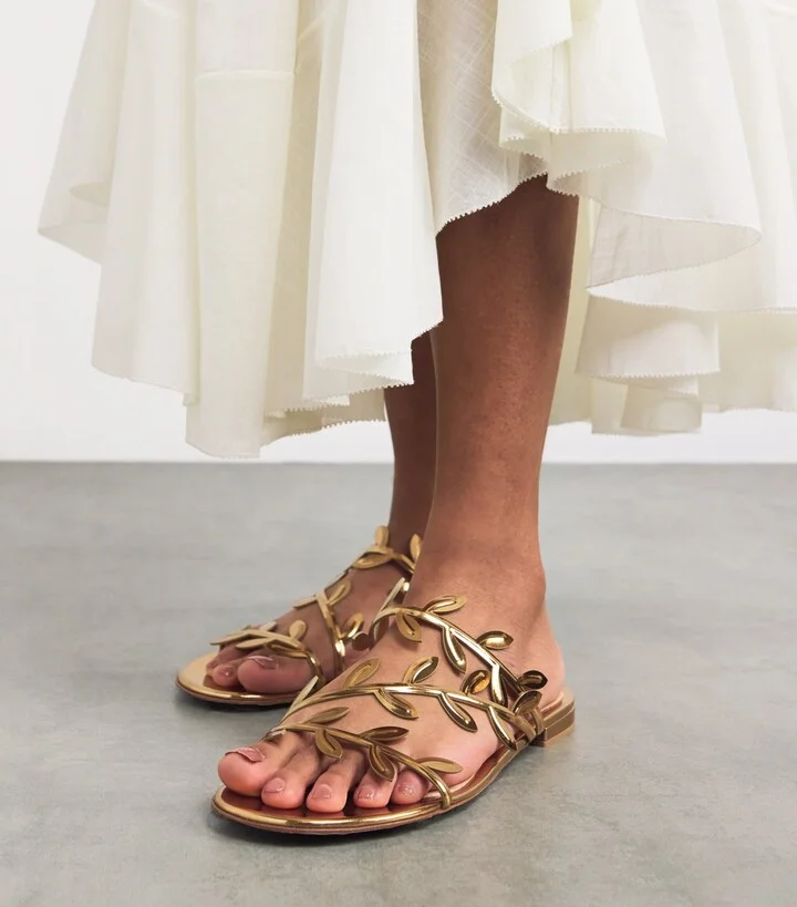 Gianvito Rossi Laurel-Detail Flavia Sandals - Image 2