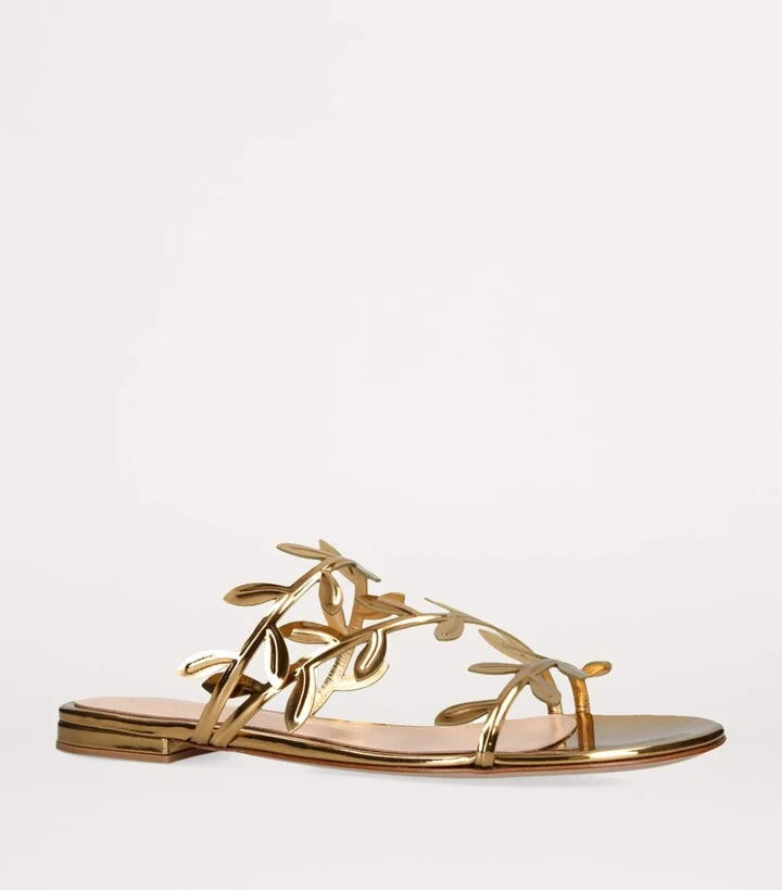 Gianvito Rossi Laurel-Detail Flavia Sandals - Image 4