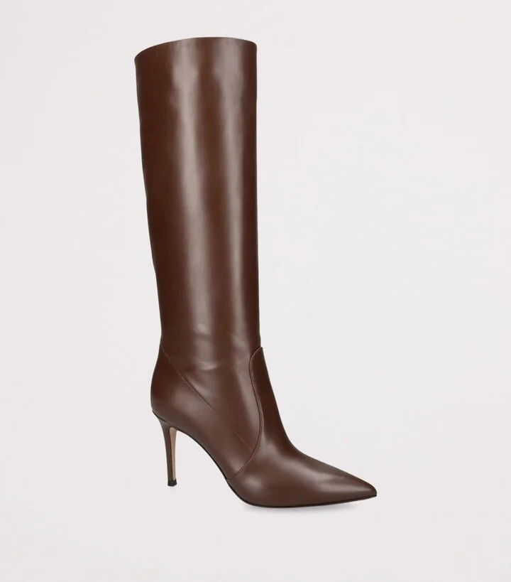 Gianvito Rossi Leather Hansen Vitello Glove Knee-High Boots 45 - Image 3