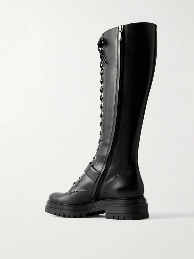 Gianvito Rossi - Leather Knee Boots - Black - Image 3