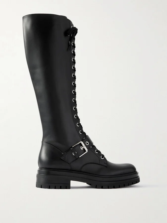Gianvito Rossi - Leather Knee Boots - Black