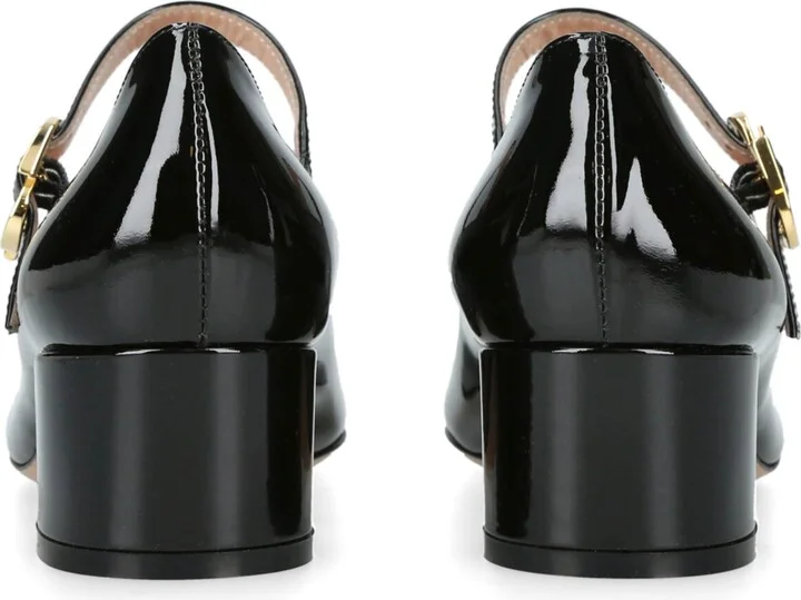 Gianvito Rossi Leather Mary Jane Pumps 45 - Image 3