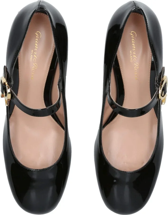 Gianvito Rossi Leather Mary Jane Pumps 45 - Image 6