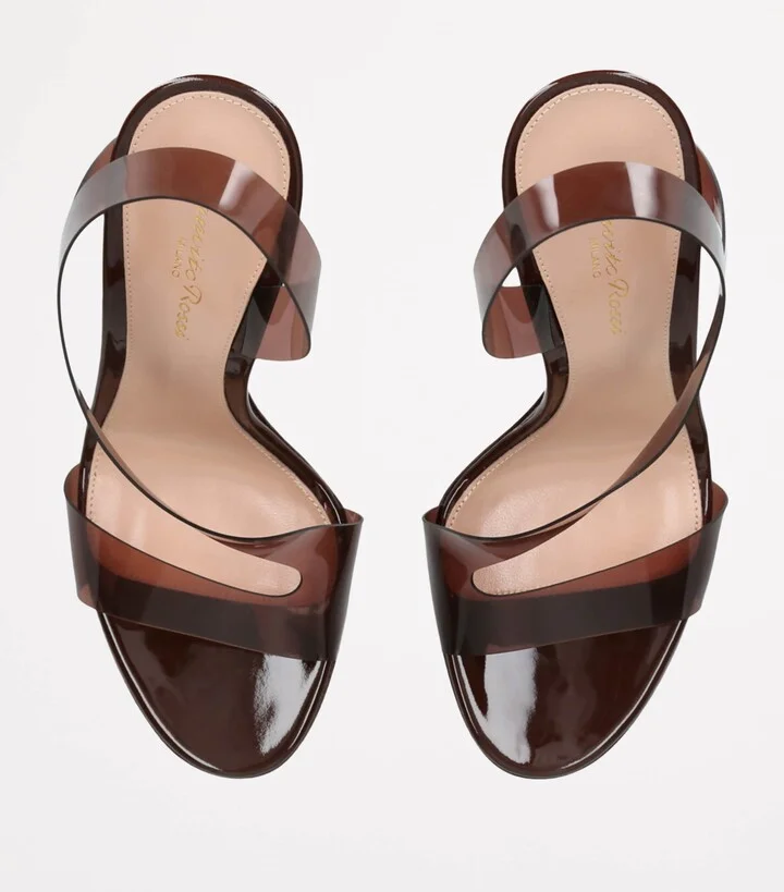 Gianvito Rossi Leather Metropolis Sandals 105 - Image 4