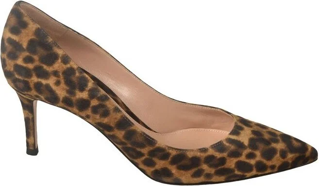 Gianvito Rossi Leopard Printed Pointed-Toe Pumps