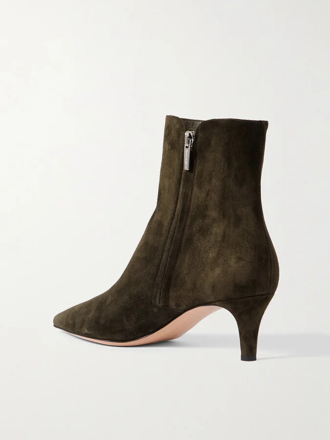 Gianvito Rossi - Levy 55 Suede Ankle Boots - Green - Image 3