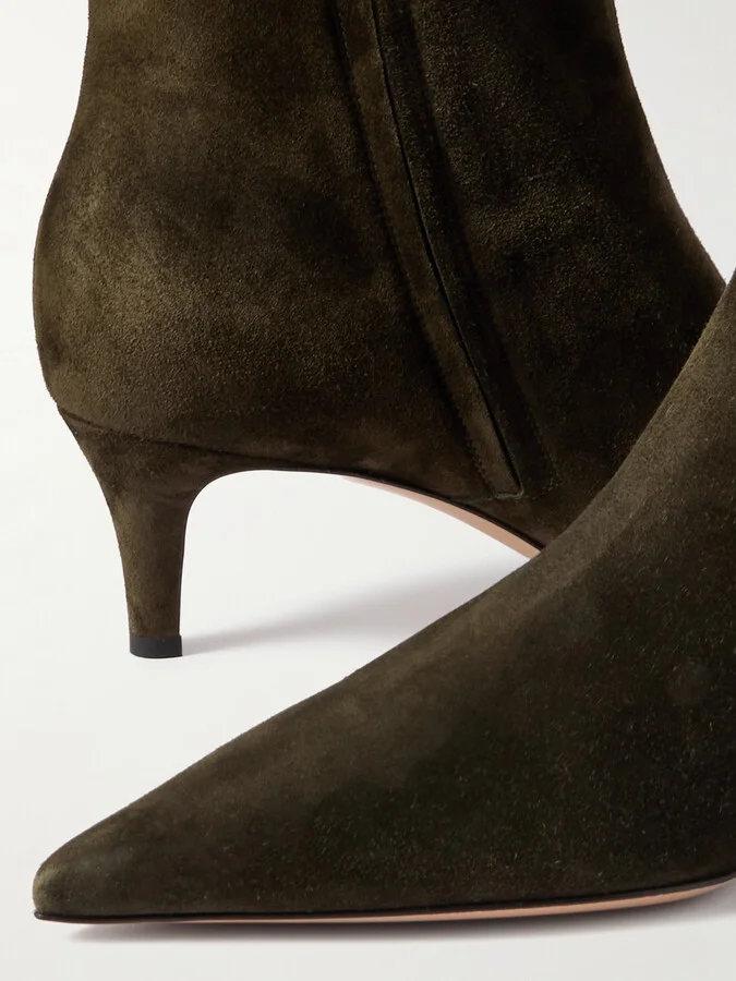 Gianvito Rossi - Levy 55 Suede Ankle Boots - Green - Image 4