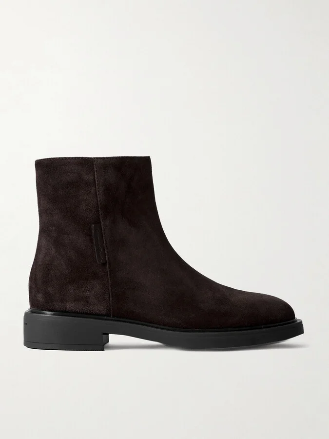 Gianvito Rossi - Lexington 20 Leather-trimmed Suede Ankle Boots - Brown