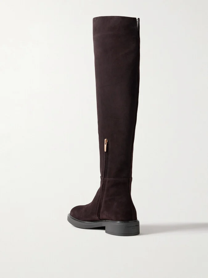 Gianvito Rossi - Lexington Suede Over-the-knee Boots - Brown - Image 3