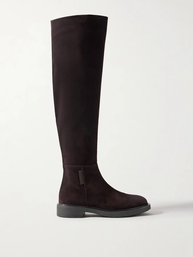 Gianvito Rossi - Lexington Suede Over-the-knee Boots - Brown