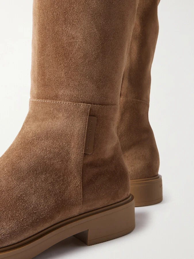 Gianvito Rossi - Lexington Suede Over-the-knee Boots - Neutrals - Image 4
