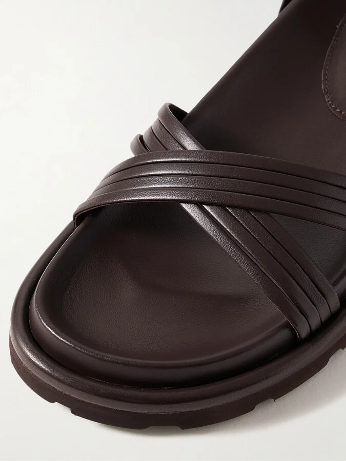 Gianvito Rossi - Lianne Leather Sandals - Brown - Image 4