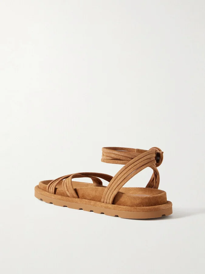 Gianvito Rossi - Lianne Suede Sandals - Brown - Image 3