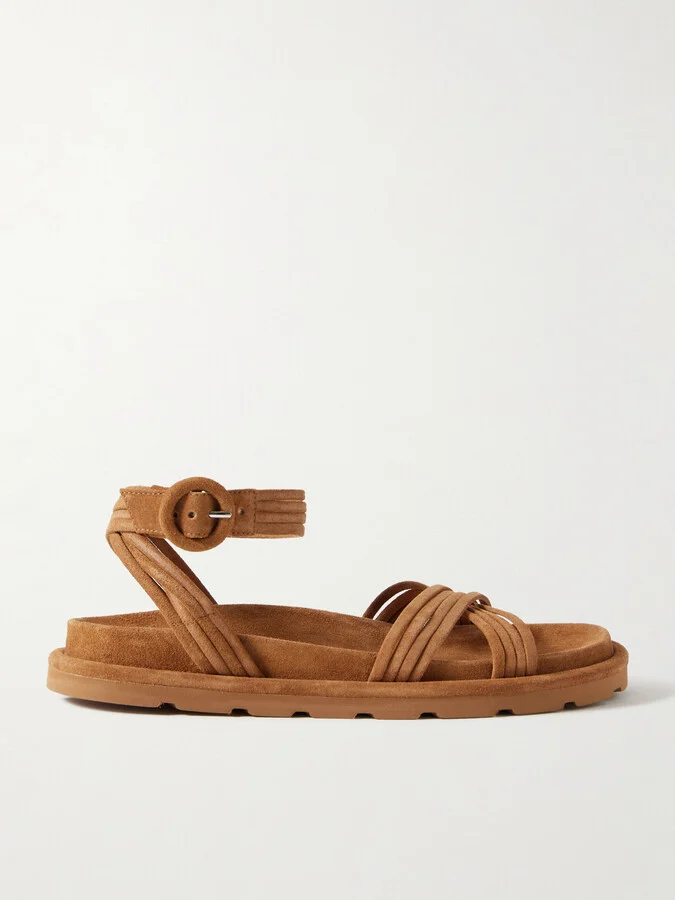 Gianvito Rossi - Lianne Suede Sandals - Brown
