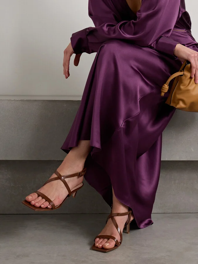 Gianvito Rossi - Lindsay 55 Leather Sandals - Brown - Image 2