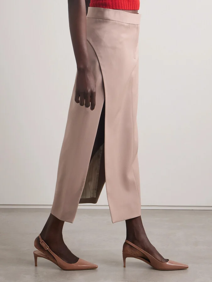Gianvito Rossi - Lindsay 55 Leather Slingback Pumps - Neutrals - Image 2