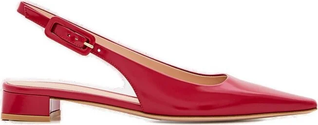 Gianvito Rossi Lindsay Pointed Toe Slingback Flats