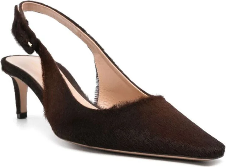 Gianvito Rossi Lindsay Pony Sling Back Shoes - Image 2