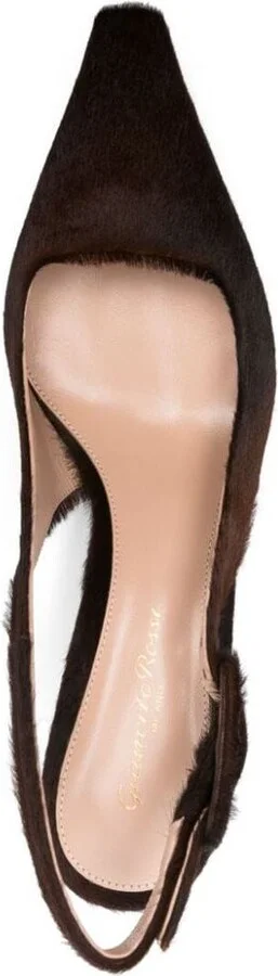 Gianvito Rossi Lindsay Pony Sling Back Shoes - Image 4