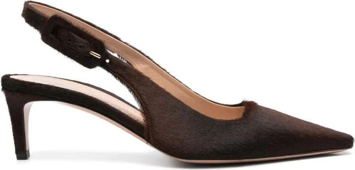 Gianvito Rossi Lindsay Pony Sling Back Shoes