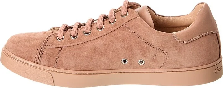 Gianvito Rossi Low Top Suede & Leather Sneaker - Image 2