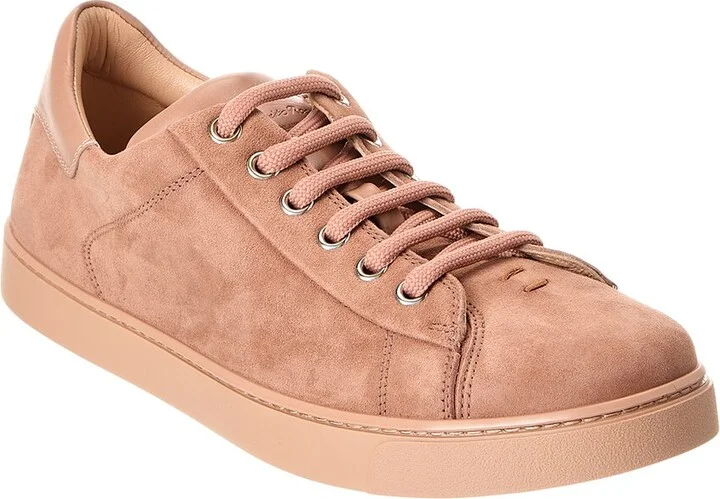 Gianvito Rossi Low Top Suede & Leather Sneaker