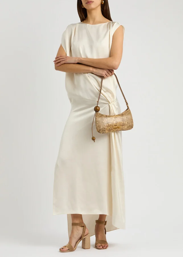 Gianvito Rossi Luana 90 Raffia and Suede Sandals - Image 6