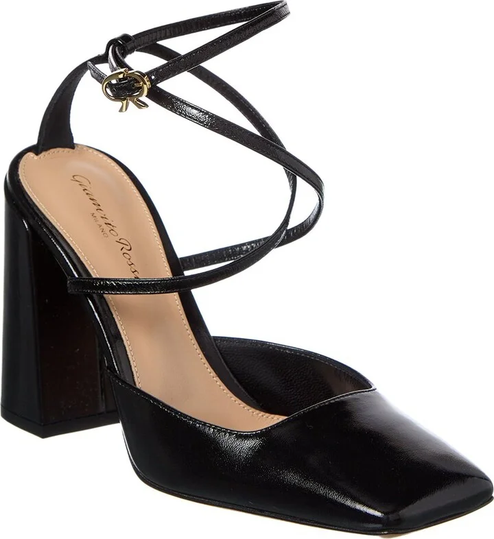 Gianvito Rossi Ludovica Leather Slingback Pump